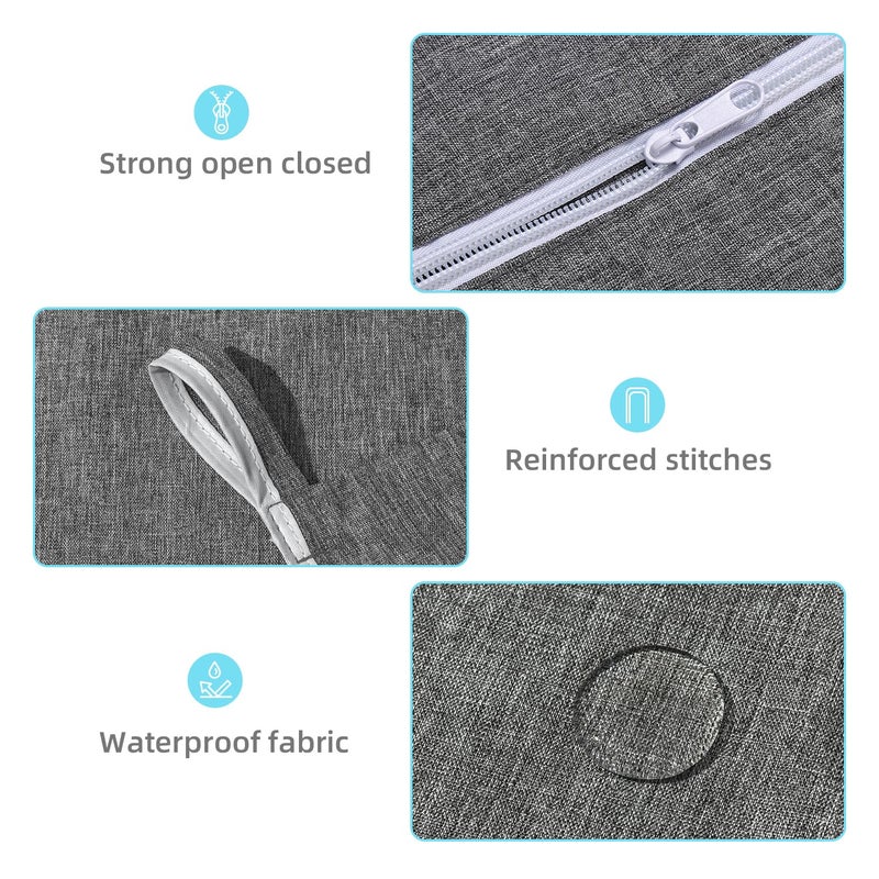 KEEPJOY Hanging Laundry Hamper Bag with 2 Different Types of Hooks, Size 20 x 30 Inch Door Laundry Hamper Storage Bag for Dirty Clothes, Blankets, and Toys (Grey, 1-Pack) - Image 4